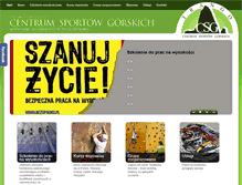 Tablet Screenshot of centrumsportowgorskich.pl